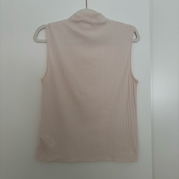 Madewell Ribbed Mockneck Tank Light Cream Size M - Picture 4 of 8